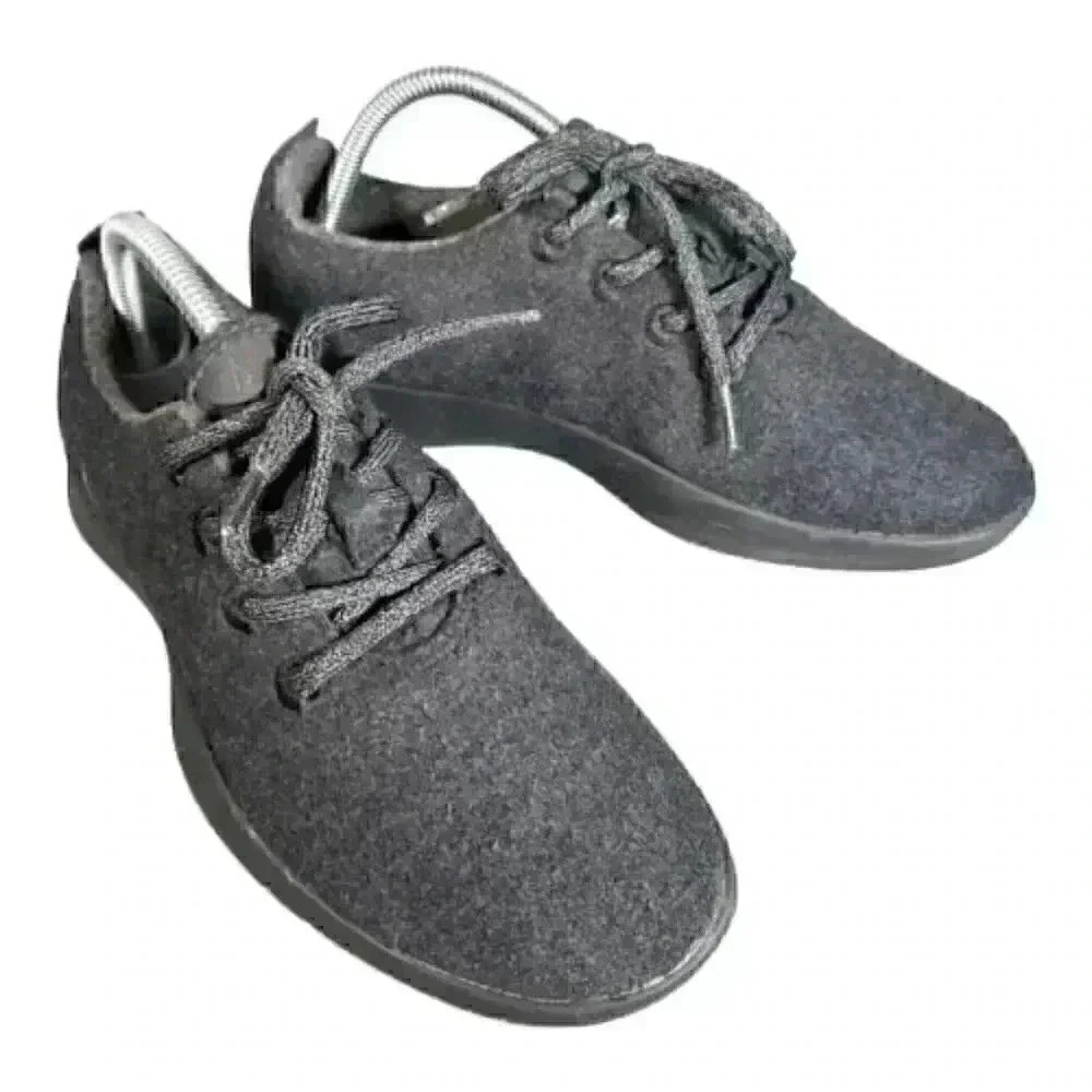 Allbirds Wool Runners Running Shoes Black Women's 9 Merino Wool Lace Up Low Top